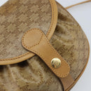 CELINE Macadam Canvas Shoulder Bag PVC Beige gold Auth bs34011-17
