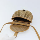 CELINE Macadam Canvas Shoulder Bag PVC Beige gold Auth bs34011-10