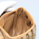 CELINE Macadam Canvas Shoulder Bag PVC Beige gold Auth bs34011-19