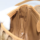 CELINE Macadam Canvas Shoulder Bag PVC Beige gold Auth bs34011-20