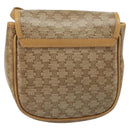 CELINE Macadam Canvas Shoulder Bag PVC Beige gold Auth bs34011-2