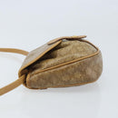 CELINE Macadam Canvas Shoulder Bag PVC Beige gold Auth bs34011-4