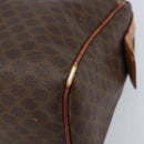 CELINE Macadam Canvas Hand Bag PVC Gold Brown Auth bs34012-9
