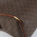 CELINE Macadam Canvas Hand Bag PVC Gold Brown Auth bs34012-14