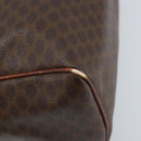 CELINE Macadam Canvas Hand Bag PVC Gold Brown Auth bs34012-16