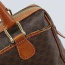 CELINE Macadam Canvas Hand Bag PVC Gold Brown Auth bs34012-10