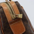 CELINE Macadam Canvas Hand Bag PVC Gold Brown Auth bs34012-18