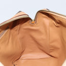 CELINE Macadam Canvas Hand Bag PVC Gold Brown Auth bs34012-20