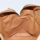 CELINE Macadam Canvas Hand Bag PVC Gold Brown Auth bs34012-21