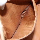 CELINE Macadam Canvas Hand Bag PVC Gold Brown Auth bs34012-23