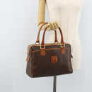 CELINE Macadam Canvas Hand Bag PVC Gold Brown Auth bs34012-24