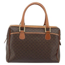 CELINE Macadam Canvas Hand Bag PVC Gold Brown Auth bs34012-2