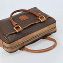 CELINE Macadam Canvas Hand Bag PVC Gold Brown Auth bs34012-6