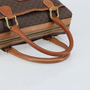 CELINE Macadam Canvas Hand Bag PVC Gold Brown Auth bs34012-7