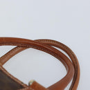 CELINE Macadam Canvas Hand Bag PVC Gold Brown Auth bs34012-8