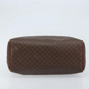 CELINE Macadam Canvas Hand Bag PVC Gold Brown Auth bs34012-5