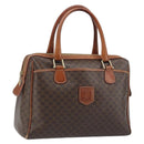 CELINE Macadam Canvas Hand Bag PVC Leather Brown Gold Auth bs34013-1
