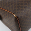 CELINE Macadam Canvas Hand Bag PVC Leather Brown Gold Auth bs34013-11