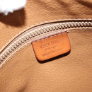 CELINE Macadam Canvas Hand Bag PVC Leather Brown Gold Auth bs34013-17