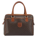 CELINE Macadam Canvas Hand Bag PVC Leather Brown Gold Auth bs34013-2