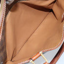 CELINE Macadam Canvas Hand Bag PVC Leather Brown Gold Auth bs34013-23