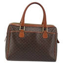 CELINE Macadam Canvas Hand Bag PVC Leather Brown Gold Auth bs34013-3
