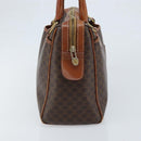 CELINE Macadam Canvas Hand Bag PVC Leather Brown Gold Auth bs34013-4