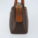 CELINE Macadam Canvas Hand Bag PVC Leather Brown Gold Auth bs34013-5