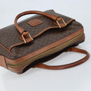CELINE Macadam Canvas Hand Bag PVC Leather Brown Gold Auth bs34013-6