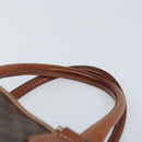 CELINE Macadam Canvas Hand Bag PVC Leather Brown Gold Auth bs34013-8