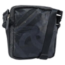 CHANEL Shoulder Bag Coated Canvas Black CC Auth bs34014-1