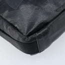 CHANEL Shoulder Bag Coated Canvas Black CC Auth bs34014-11