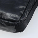 CHANEL Shoulder Bag Coated Canvas Black CC Auth bs34014-12