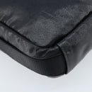 CHANEL Shoulder Bag Coated Canvas Black CC Auth bs34014-13