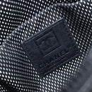 CHANEL Shoulder Bag Coated Canvas Black CC Auth bs34014-16