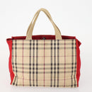 BURBERRY Nova Check Hand Bag Canvas 4 Set Black Beige Auth bs34018-15