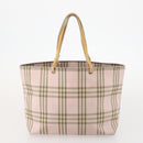 BURBERRY Nova Check Hand Bag Canvas 4 Set Black Beige Auth bs34018-20