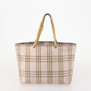BURBERRY Nova Check Hand Bag Canvas 4 Set Black Beige Auth bs34018-21
