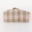 BURBERRY Nova Check Hand Bag Canvas 4 Set Black Beige Auth bs34018-24