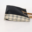 BURBERRY Nova Check Hand Bag Canvas 4 Set Black Beige Auth bs34018-4