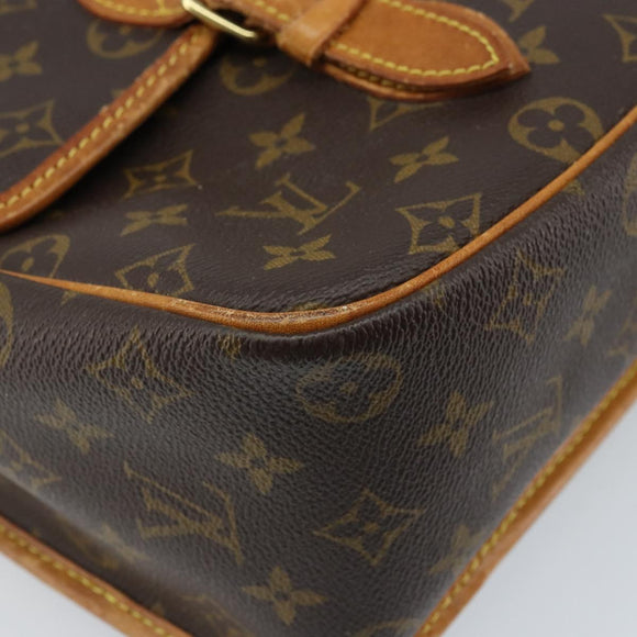 LOUIS VUITTON Monogram Gibeciere GM Shoulder Bag M42246 LV Auth bs34030