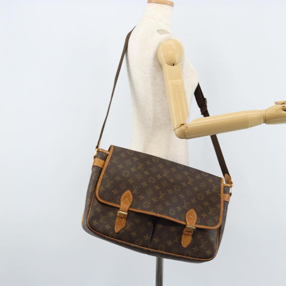 LOUIS VUITTON Monogram Gibeciere GM Shoulder Bag M42246 LV Auth bs34030