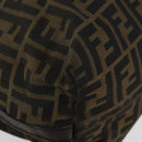 FENDI Zucca Canvas Hand Bag Black Brown Auth bs34032-9