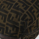 FENDI Zucca Canvas Hand Bag Black Brown Auth bs34032-16