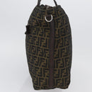 FENDI Zucca Canvas Hand Bag Black Brown Auth bs34032-3