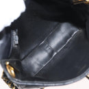 CHANEL Matelasse Chain Shoulder Bag Lamb Skin Black Gold CC Auth bs34036-10
