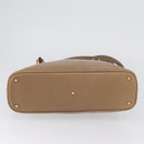 GUCCI Bamboo Tote Bag Leather Beige Gold 000 1186 0289 Auth bs34037-5