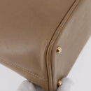 GUCCI Bamboo Tote Bag Leather Beige Gold 000 1186 0289 Auth bs34037-16