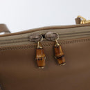 GUCCI Bamboo Tote Bag Leather Beige Gold 000 1186 0289 Auth bs34037-19
