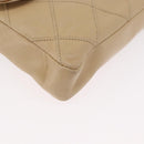 CHANEL Waist bag Lamb Skin Beige Gold CC Auth bs34038-10